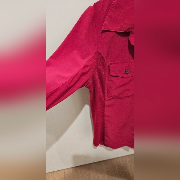 Lucy Raspberry Button-Up Blouse - Picture 3 of 3